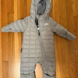 The North Face Light Gray Infant Snowsuit